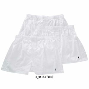 ※訳あり アウトレット★2 POLO RALPH LAUREN(ポロ ラルフローレン)トランクス 3枚セット Cotton Classic Fit NCWBP3 (WHD) Mサイズ