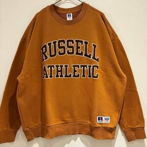 RUSSELL ATHLETIC スウェット トレーナー キャメル XLサイズ ラッセル カレッジロゴ 