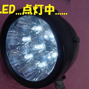 240014★☆自転車 フロントライト 砲弾型 7LED 電池式の画像2