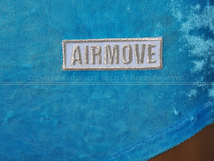 L1233-59★美品 AIRMOVE エアムーブ ベロア切替 七分袖 体操レオタード ターコイズ×グレー SS_画像4