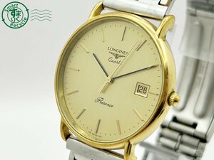 2404600529　◇ LONGINES ロンジン Presence プレザンス 6801 156 Ｌ156.4 ゴールド文字盤 メンズ クォーツ QUARTZ QZ 腕時計 中古