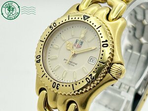 2404600734　◇ 1円～! TAG HEUER セル プロフェッショナル 200M タグホイヤー WG1330-0 ゴールド デイト レディース QZ 腕時計 中古