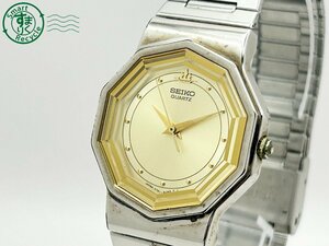 2404600752　◇ SEIKO セイコー V701-5K70 ゴールド文字盤 シルバー 3針 クォーツ QUARTZ QZ 腕時計 中古