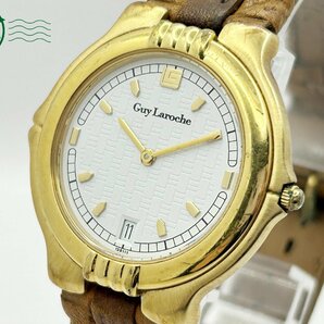 2404600750 ◇ Guy Laroche ギラロッシュ 128.11 白文字盤 ゴールド メンズ クォーツ QUARTZ QZ 腕時計 中古の画像1