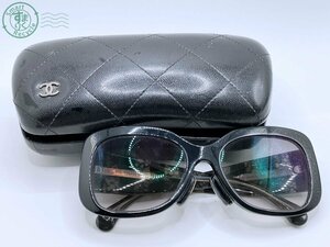 2404600811　★ CHANEL シャネル 5295-A c.501/S8 55□18 135 3P POLARIZED ボーダー レース ココマーク サングラス アイウェア レディース