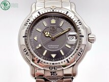 2404601190　＃ 1円～！TAG HEUER タグホイヤー WH1212-K1 プロフェッショナル200 6000シリーズ QZ デイト 腕時計 グレー文字盤 純正ベルト_画像1