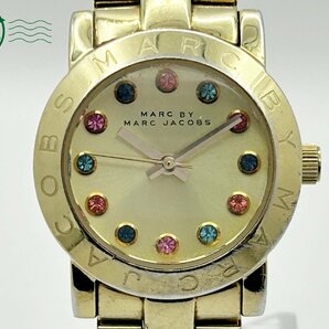 2404601137 ◇ MARC BY MARC JACOBS マークバイマークジェイコブス MBM3147 ゴールド ストーン 12P レディース QUARTZ QZ 腕時計 中古の画像2