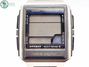 2404601315　＃ CASIO カシオ WV-59J ワールドタイム ウェーブセプター クォーツ QZ 3針 デジタル 腕時計 グレー シルバー 純正ベルト