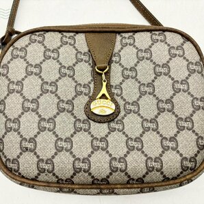 2404602063 ▲ GUCCI Plus グッチ プラス ショルダーバッグ GG ヴィンテージ PVC レザー レディース 鞄 斜め掛け バッグ 中古の画像2