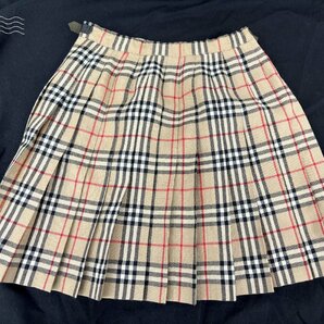 2404602191 ▲ BURBERRY バーバリー シャツ 140A ネクタイ スカート 130A ノバチェック 女の子 キッズ 洋服 中古 卒業 入園の画像7