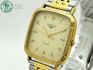 2404602238　◇ LONGINES ロンジン 6755 156 L151.2 ゴールド スクエア 3針 メンズ クォーツ QUARTZ QZ 腕時計 中古