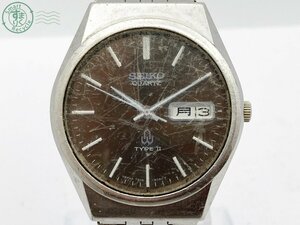 2404602646　♭ SEIKO セイコー TYPEⅡ タイプⅡ 7546-8070 腕時計 QUARTZ QZ クオーツ 3針 アナログ デイデイト ラウンド 中古 難あり