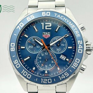 2404602703 ◇ TAG HEUER タグホイヤー CAZ1014 フォーミュラ1 クロノグラフ ネイビー文字盤 デイト メンズ QUARTZ QZ 腕時計 中古の画像1