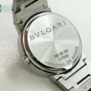 2404602520 ◇1円～! BVLGARI ブルガリ BB26SS ブルガリブルガリ 黒文字盤 シルバー デイト レディース クォーツ QUARTZ QZ 腕時計 中古の画像6