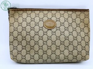 2404602765　★ GUCCI オールドグッチ プラス GG柄 クラッチバッグ セカンドバッグ レザー 茶系 レディース メンズ ブランド 中古