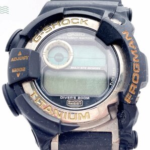 2404602814 ＃ CASIO カシオ G-SHOCK Gショック FROGMAN フロッグマン DW-9900 クォーツ デジタル 腕時計 ブラック 純正ベルト 中古の画像1