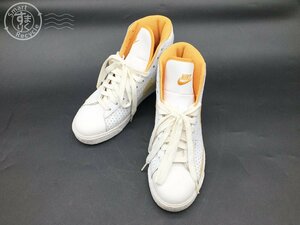 2404603002　＊ NIKE ナイキ 325064-111 Blazer Mid ブレーザー ミッド ホワイト オレンジ ハイカット スニーカー シューズ 25cm 中古