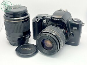 2404602869　■ Canon キヤノン EOS Kiss 一眼レフフィルムカメラ レンズ2本セット 通電確認済み シャッターOK カメラ