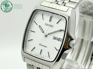 2404602794　 ◇ SEIKO セイコー Chronos クロノス 5H23-5110 白文字盤 デイデイト メンズ クォーツ QUARTZ QZ 腕時計 中古