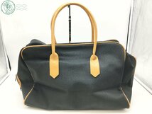 2404603055　 ☆ YVES SAINT LAURENT イブサンローラン ボストンバッグ レザー ネイビー系 ブラウン 旅行バッグ ブランド 中古品_画像2