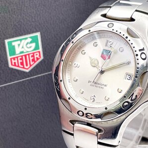 2404603144 ＃ 1円～！ TAG Heuer タグホイヤー キリウム WL1114 プロフェッショナル 200m クォーツ デイト 腕時計 シルバー文字盤の画像1