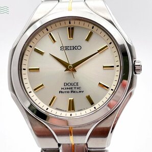 2404603310 ＃ SEIKO セイコー DOLCE ドルチェ KINETIC キネティック AUTO RELAY オートリレー 5J21-0A30 腕時計 純正ベルト 箱付きの画像2