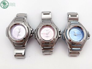 2404603536　＃ CASIO カシオ 3点セット まとめ売り G-ms Baby-G MSG-504 クォーツ QZ ピンク ブルー パープル 純正ベルト