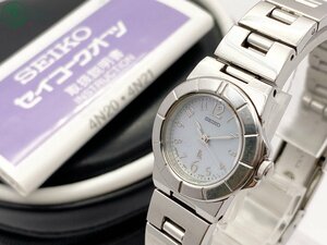 2404603438　△ SEIKO セイコー 腕時計 LUKIA ルキア 4N21-1130 ブルーシェル文字盤 3針 レディース クォーツ QZ 純正ベルト 中古