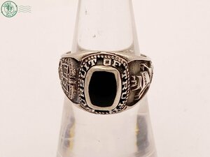 2404603358　△ NAKAGAWA JOHN ROBERTS ナカガワ ジョン ロバーツ カレッジリング SILVER 刻印あり 約11号 メンズ アクセサリー 中古