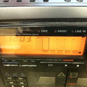 2404603732 ☆ SONY ソニー ドデカホーン CDラジカセ ラジオカセット CFD-900 ブラック 黒 オーディオ機器 レトロ 現状品 中古の画像9