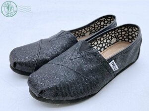 2404603800　★ TOMS トムス シューズ 靴 ブラック 黒 グリッター クラシック TOMS トムス グリッター エスパドリーユ W6(23.0cm相当)