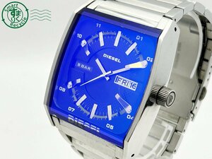 2404603828 * DIESEL diesel DZ-1251 black face square day date men's quartz QUARTZ QZ wristwatch used 