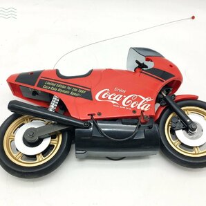 2404603943 ☆ コカ・コーラ スーパーバイク ラジコン ラジオコントロール 昭和 レトロ おもちゃ 玩具 トイ 現状品 中古の画像3