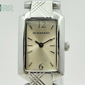 2404604109 ◇ BURBERRY バーバリー BU4212 シルバー文字盤 スクエア レディース クォーツ QUARTZ QZ 腕時計 中古の画像1