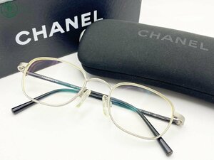 2404604254　△ CHANEL シャネル 眼鏡 2007 ブラック 黒 アイウェア ブランド 度あり 箱・ケース付き 中古