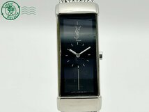 2404604685　◇ YVES SAINT LAURENT イヴサンローラン YSL 5421-H05569 黒文字盤 スクエア レディース クォーツ QUARTZ QZ 腕時計 中古_画像2