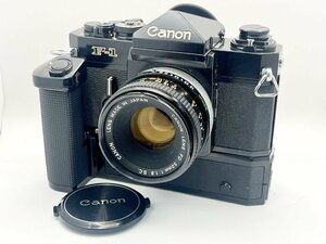 2404604412　■ Canon キヤノン F-1 一眼レフフィルムカメラ CANON LENS FD 50㎜ 1:1.8 S.C. ワインダー付き 空シャッターOK カメラ