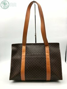 2404601960　 ☆ CELINE セリーヌ MC99/2 トートバッグ 肩掛けバッグバッグ マカダム柄 レザー ブラウン レディース ブランド 中古