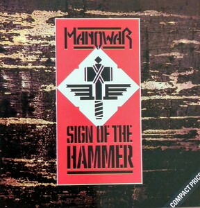 CD MANOWAR SIGN OF THE HAMMER マノウォー 84年 EU(HOLLAND)盤 旧規格 パワー・メタル ほぼ新品同様