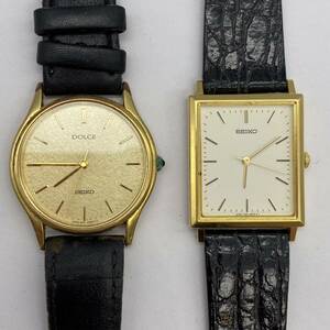 【V-40】SEIKO セイコー 腕時計 ２点 まとめ DOLCE ドルチェ 8N41-6060 7N01-5050 スクエア クオーツ アナログ 動作未確認