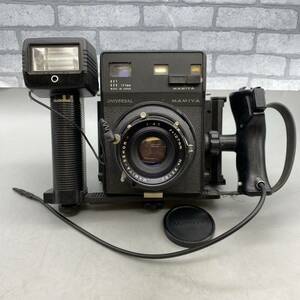 【B-28】MAMIYA UNIVERSAL 6x7 6x9 127mm マミヤ 中判カメラ ポラロイド ブラック + MAMIYA-SEKOR P f=127mm 1:4.7 動作未確認