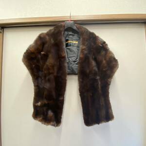 【G-12】 SIBERIAN FUR STORE シベリアン ファー ストア 毛皮 ファー ティペット ストール マフラー 襟巻 ブラウン系