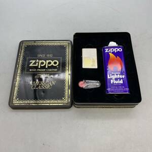【G-6】 Zippo IS THE REST SELECTION WIND PROOF LIGHTER アメリカンクラシック AMERICAN CLASSIC ジッポ セット Fluid ケース 着火未確認