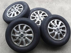 BALMIUM 12インチ4Hアルミ ECOPIA R710タイヤ 145/80R12　４本◆R6-420-07