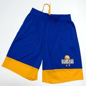 美品 使用1度 NBA アディダス ゴールデンステートウォリアーズ バスパン ユニフォーム バスケ ハーフパンツ メンズ4L