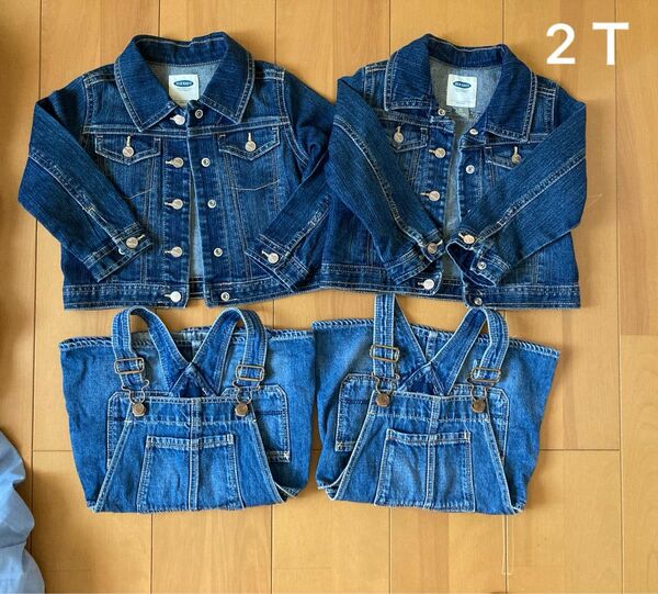 デニムジャケット　サロペットスカート　2歳　双子　Baby GAP OLD NAVY