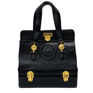  used B/ standard VERSACE Versace handbag sun Burst 2 -step type vanity Vintage lady's 20462036