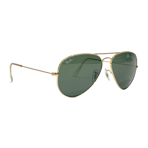 中古AB/使用感小 Ray-Ban レイバン サングラス RB3025 アビエーター ラージメタル ティアドロップ G-15 ユニセックス ゴールド 20446517