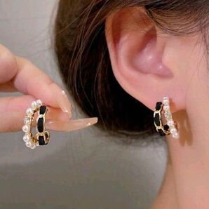 【 プラッシュフォーパール ドロップピアス 】