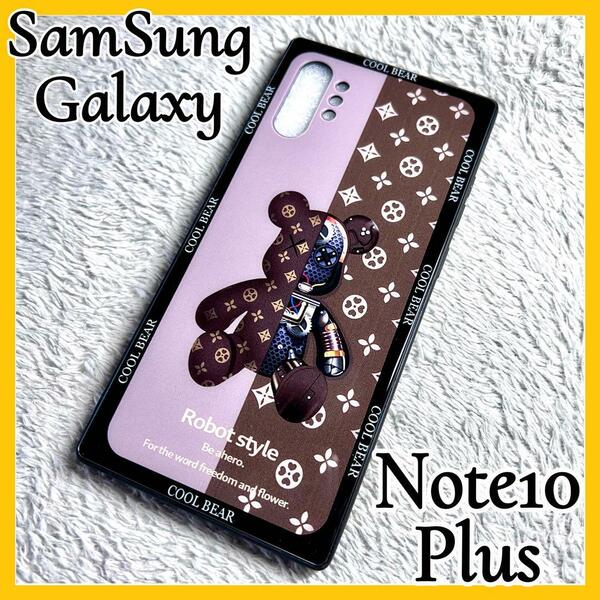 SamSung Galaxy Note10Plus ケース TPU強化カラス　茶色　可愛い お洒落　サムスン　ギャラクシーノート 10プラスカバー　ブラウン